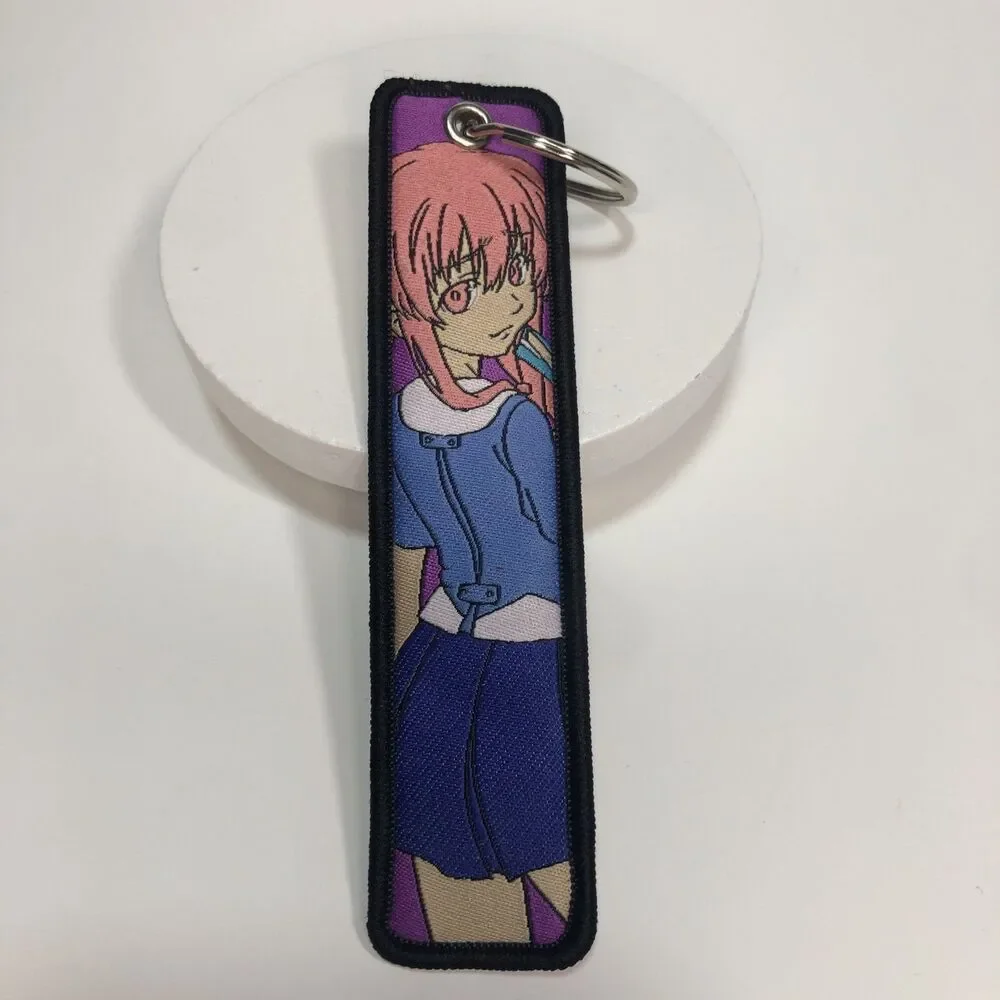 Embroidered Keychain Of Yuno Gasai from the series Future Diary